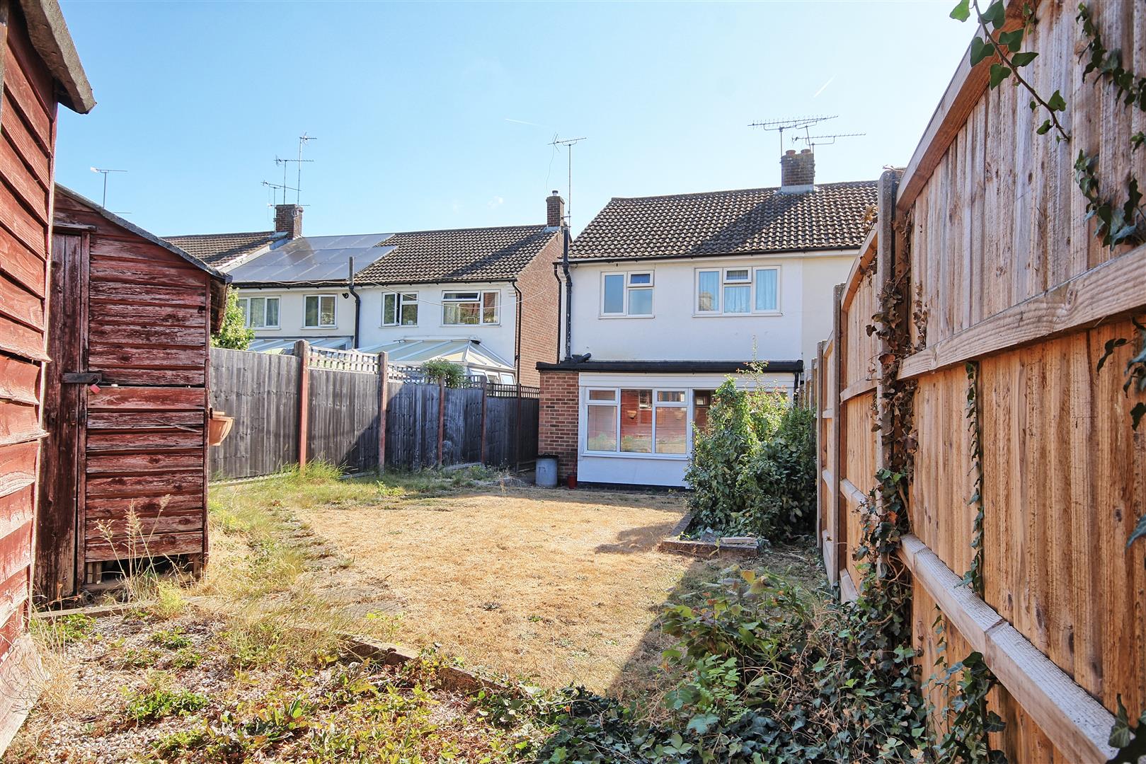 Gladstone Road existing house, rear garden